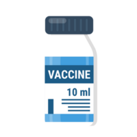 Medical ampoule vaccine. Covid-19 Coronavirus concept. png