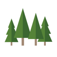 floresta em design gráfico de estilo simples png