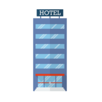 Hotel building in flat style png