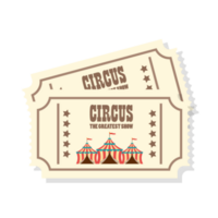 billet de cirque rétro vintage png