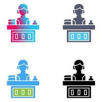 Office Reception Vector Icon