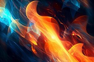 Technology and flames abstract graphical. photo