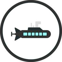 Submarine Vector Icon Design