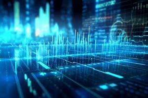 data, analysis, trade, graph, science fiction, future, background. photo