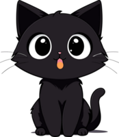 cartoon cat cute ai generate png