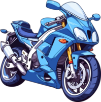 tecknad serie anime motorcykel ai generera png