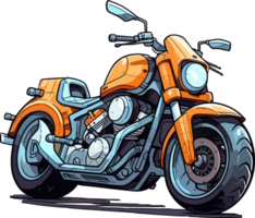 cartoon anime motorbike ai generate png