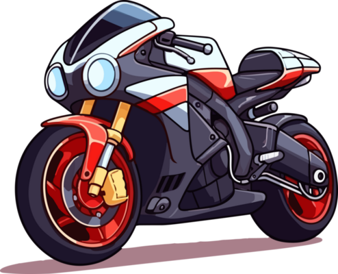 desenho animado animê moto ai gerar 25221349 PNG