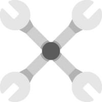 Cross wrench Vector Icon Design