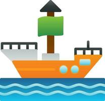 Pirate ship Vector Icon Design