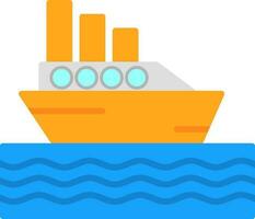 Ferryboat Vector Icon Design