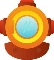 Diving helmet Vector Icon Design