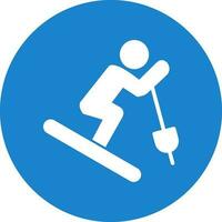 Skiing Vector Icon Design