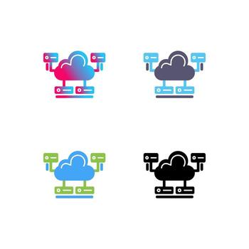 Cloud Database Vector Icon