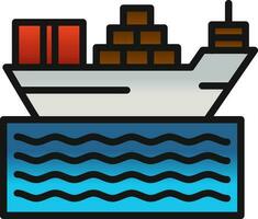 diseño de icono de vector de barco