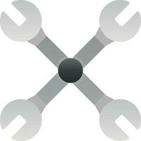 Cross wrench Vector Icon Design