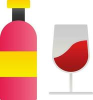 Wine bottle Vector Icon Design