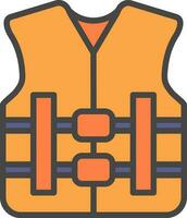 Life jacket Vector Icon Design