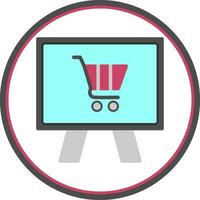 Online shopping Vector Icon Design