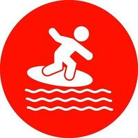 Surfing Vector Icon Design