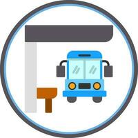 Bus stop Vector Icon Design