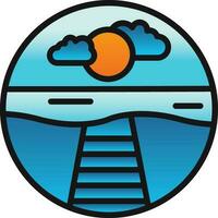 Pier Vector Icon Design