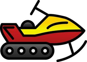 Snowmobile Vector Icon Design