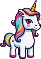 Pony süß Regenbogen ai generieren png