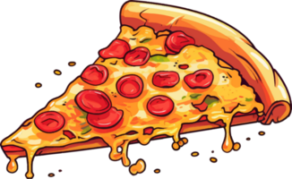 Pizza dibujos animados ai generar png