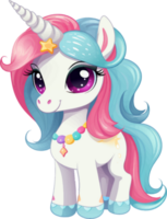 Pony süß Regenbogen ai generieren png