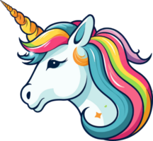 poney mignonne arc en ciel ai produire png