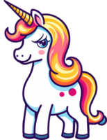 Pony süß Regenbogen ai generieren png