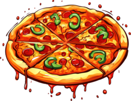 pizza desenho animado ai gerar png