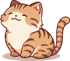 cartoon cat cute ai generate png