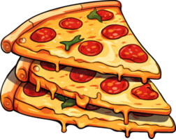 Pizza dessin animé ai produire png