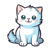 Cute cat is sitting - AI Generated png