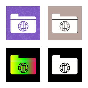 Unique Network Folder Vector Icon
