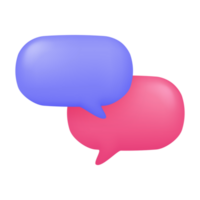 3d speech bubbles social media chat message box dialogue sign png