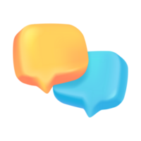 3d speech bubbles social media chat message box dialogue sign png