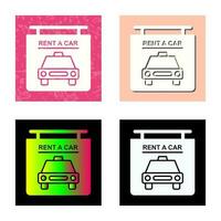 Rent a Car Vector Icon