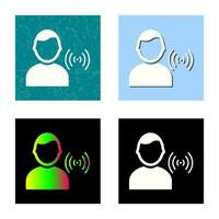 Unique Signal on User Vector Icon