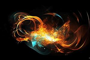 Technology and flames abstract graphical. photo