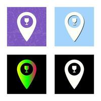 Unique Bar Location Vector Icon