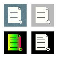 Unique Add File Vector Icon