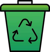 Waste bin Vector Icon Design