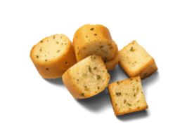 Croutons isolated on transparent background, png