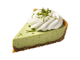 Coco matcha crema tarta aislado en transparente fondo, png