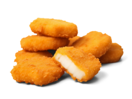 Chicken nuggets isolated on transparent background, png