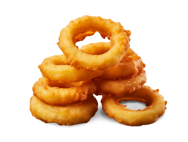 Onion rings isolated on transparent background, png