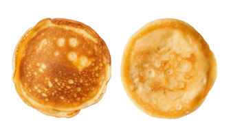 tunn pannkakor isolerat på transparent bakgrund, topp se, png